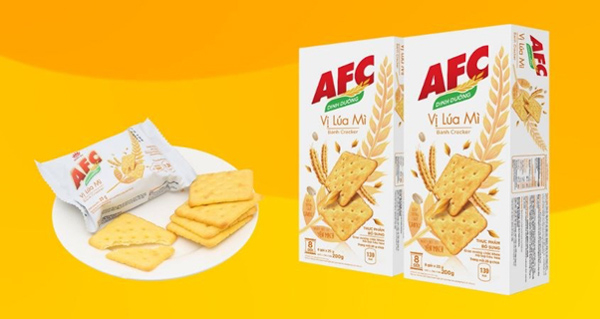 1 gói bánh AFC vị lúa mì 25g sẽ chứa 130 calo