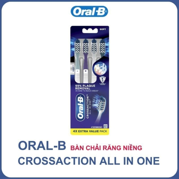 Bàn chải lông mềm cho răng niềng Oral-B CrossAction All-In-One