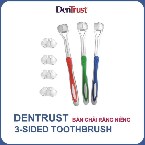 Bàn chải lông mềm cho răng niềng Dentrust 3-Sided
