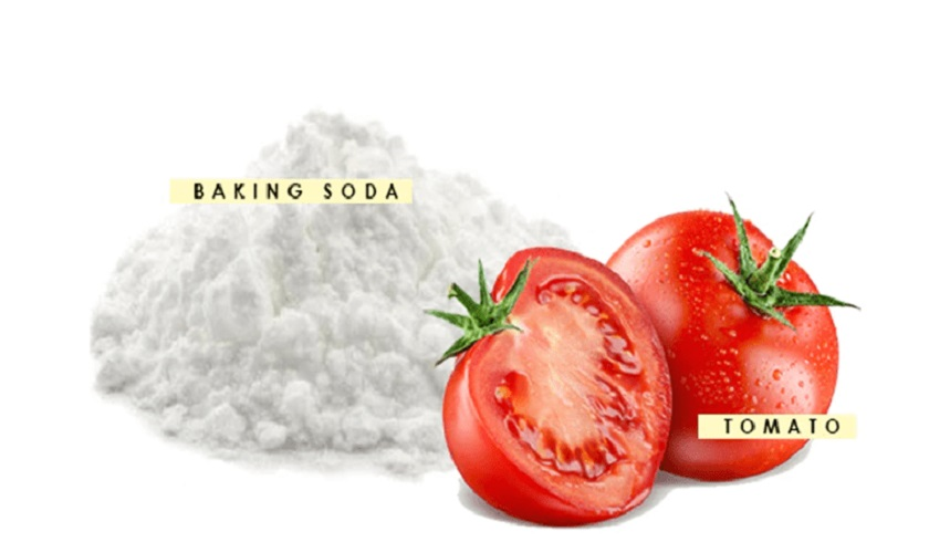 Kết hợp cà chua với baking soda